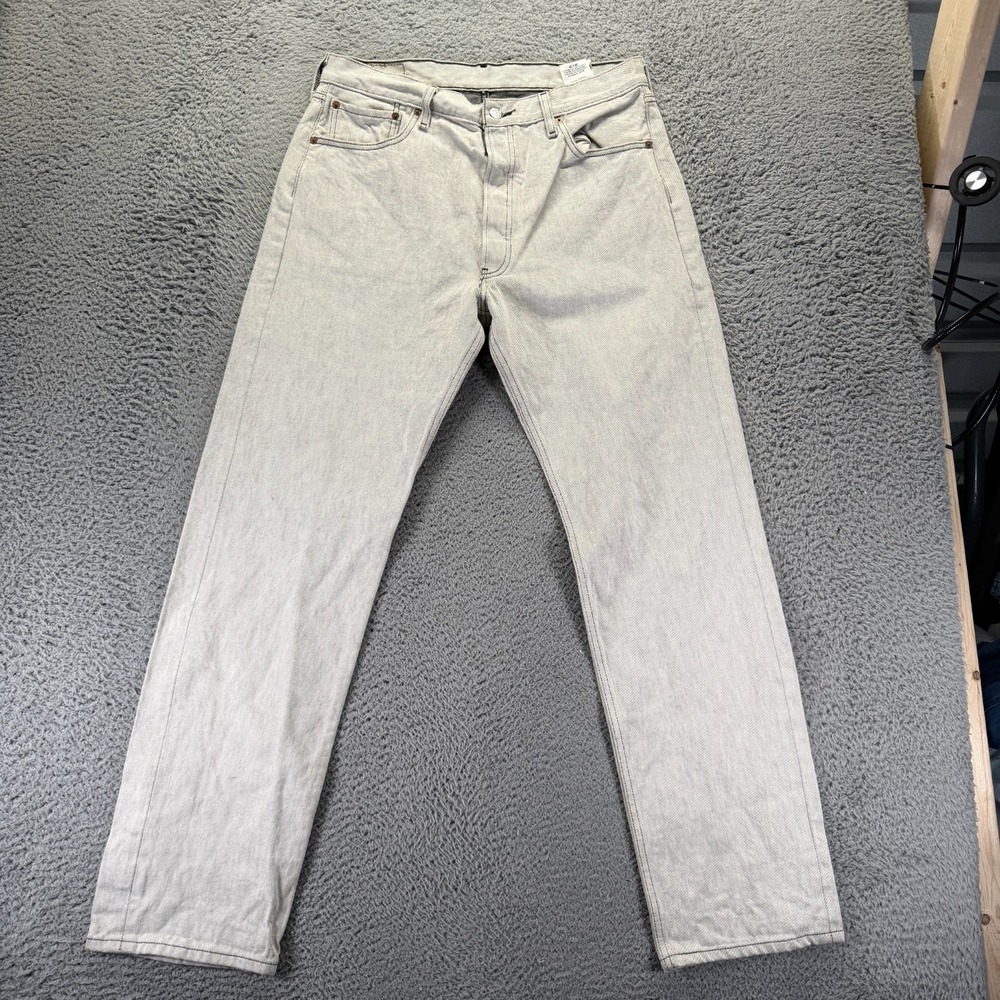 Vintage Levi's 501XX Jeans Mens 33x33 Gray Cotton Denim Straight Button-Fly